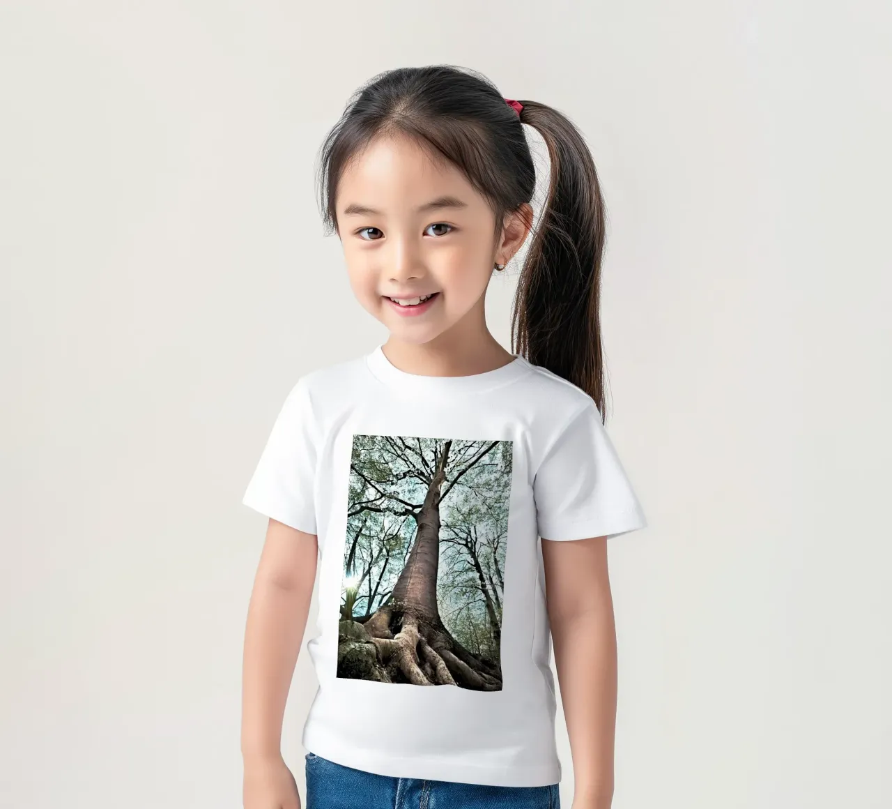 Albero della foresta t-shirt bambini da rapunsell
