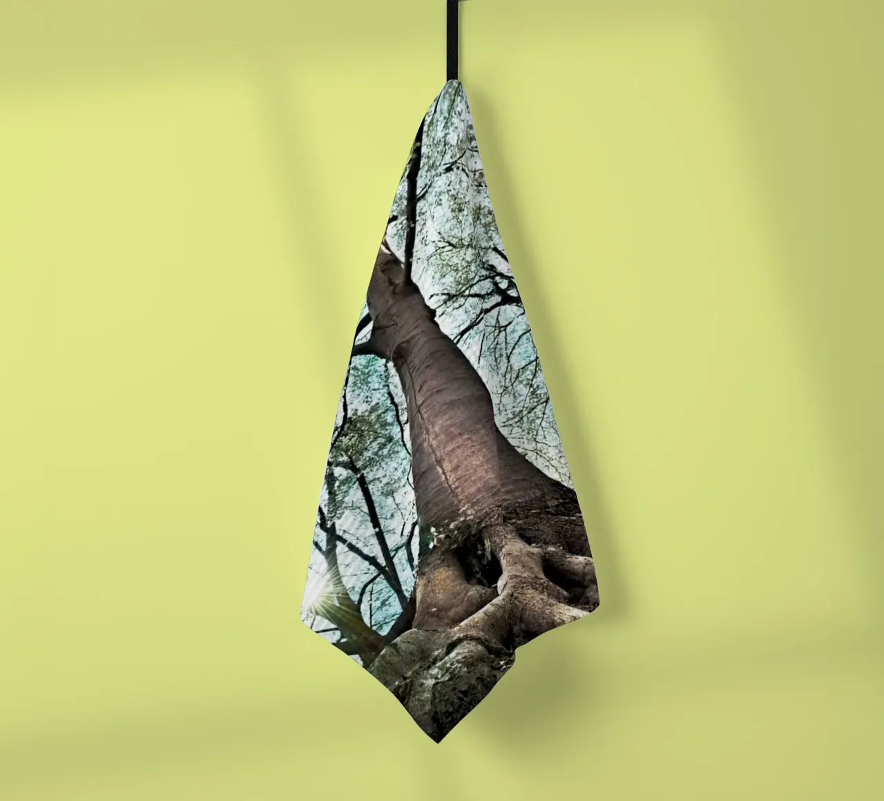 Bosboom theedoek van rapunsell