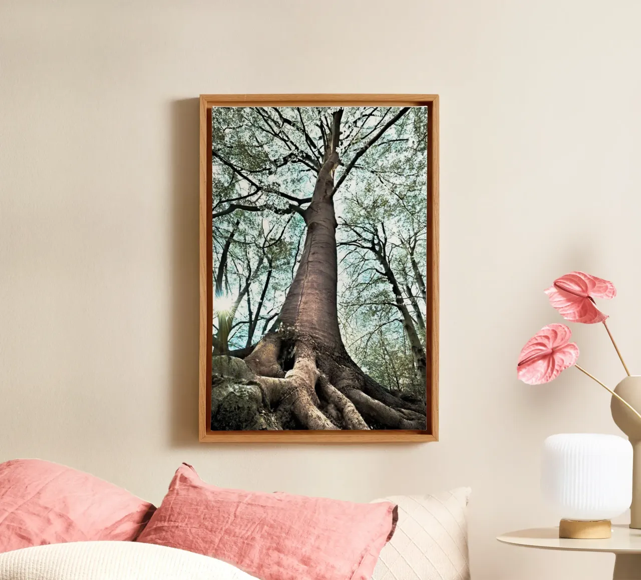 Forest Tree canvas with Floater frame by rapunsell