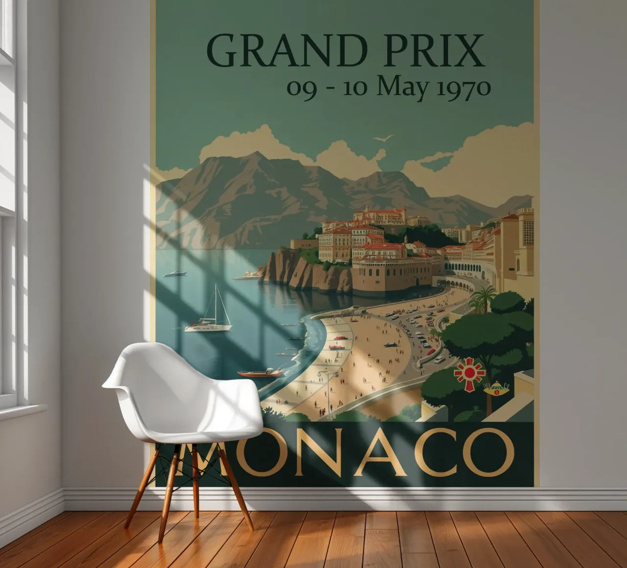 Clásico de Mónaco 1970 papel para pared de HicksShop