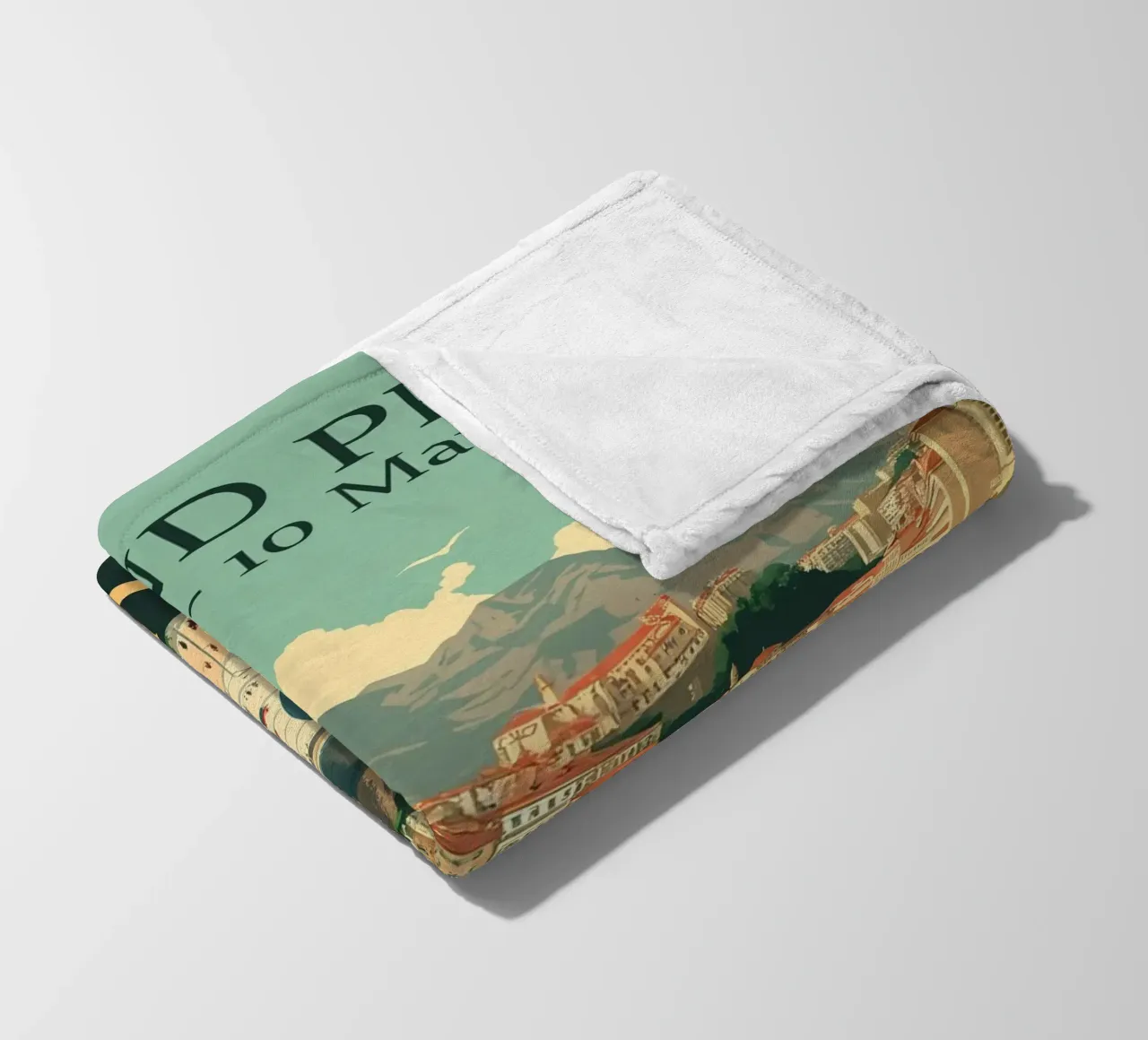 Monaco 1970th Classic fleece blanket by HicksShop