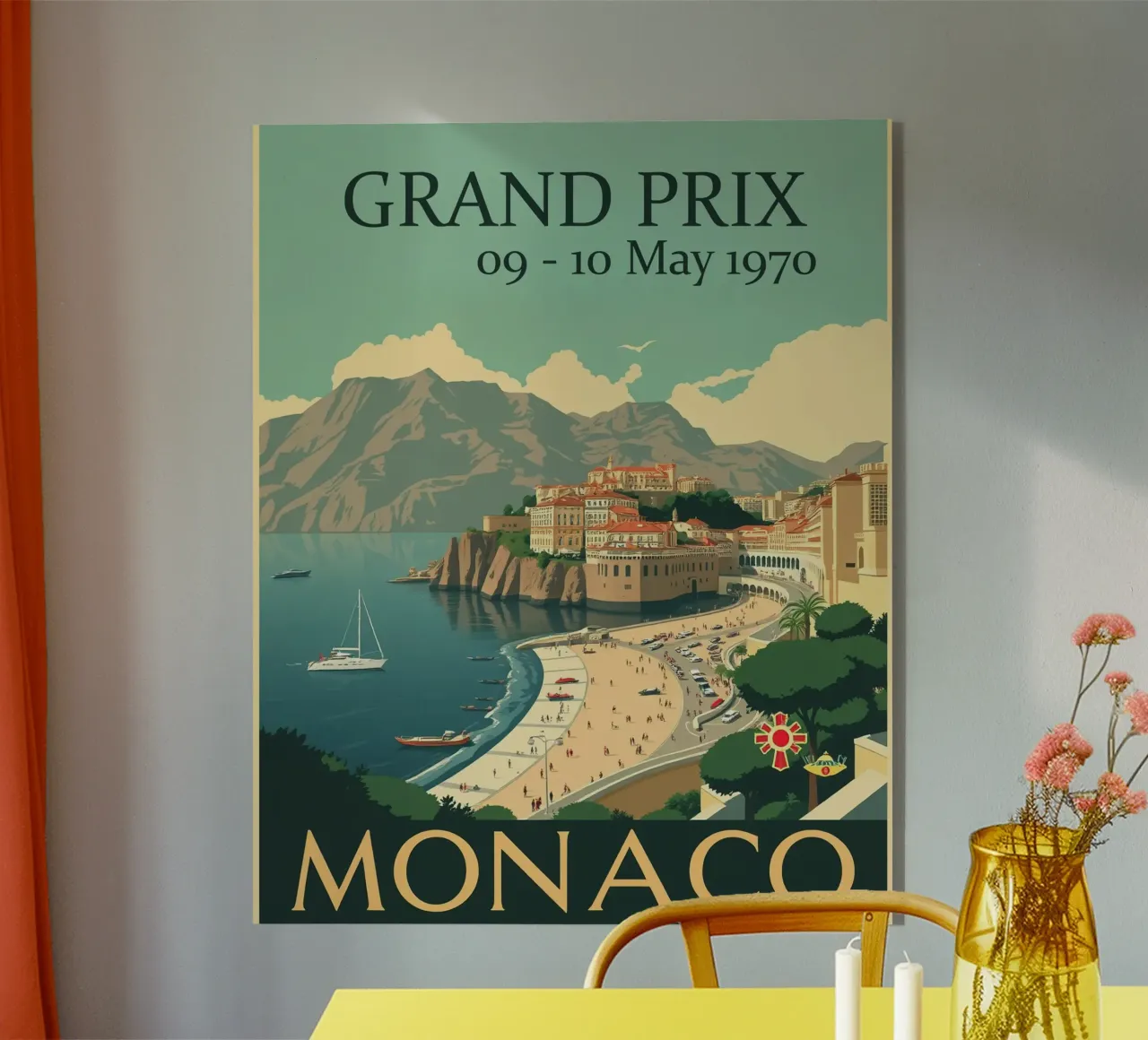 Monaco 1970th Classic acrylic glass by HicksShop