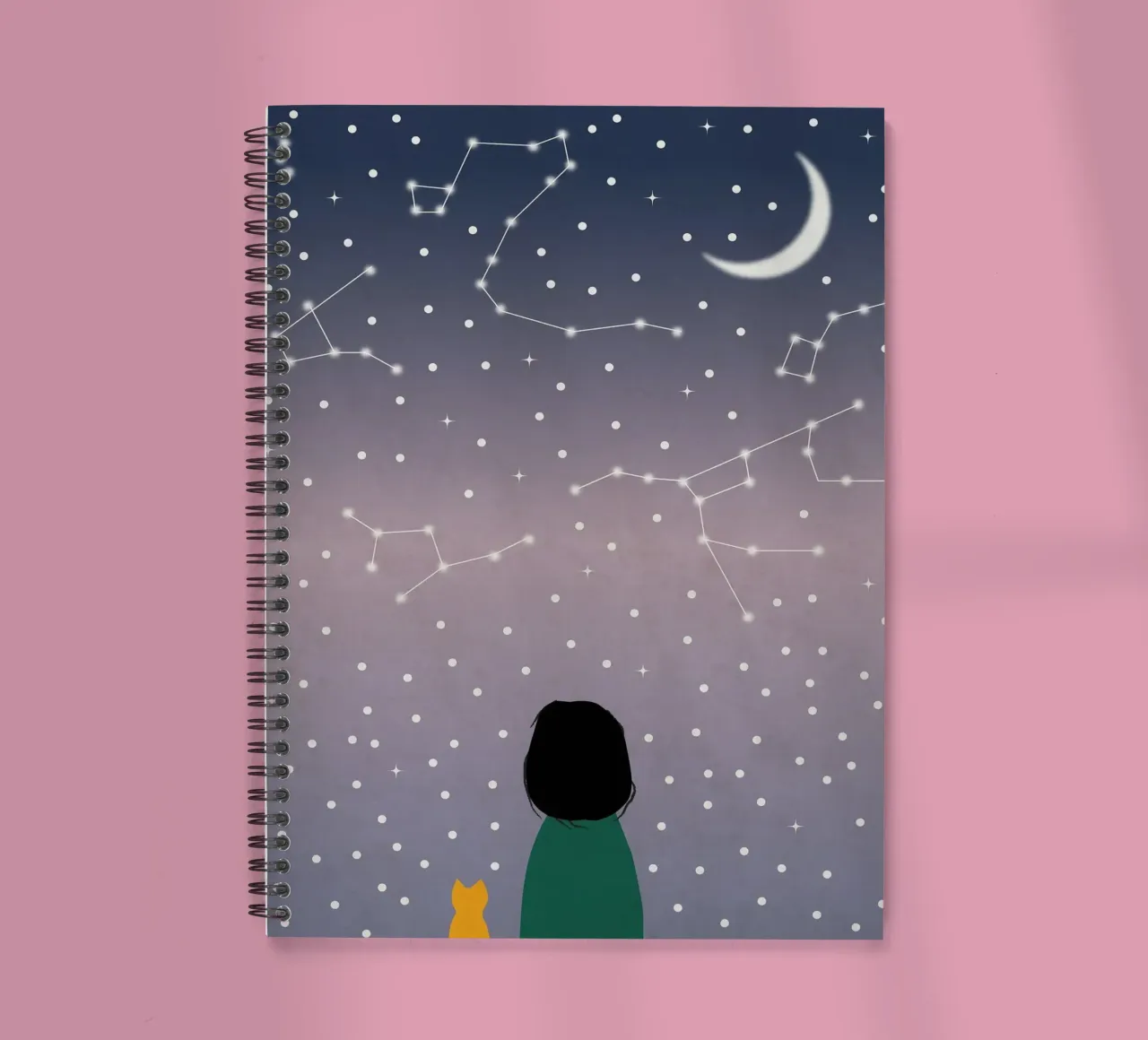 dreamy cat spiral notebook by NEW LIFE