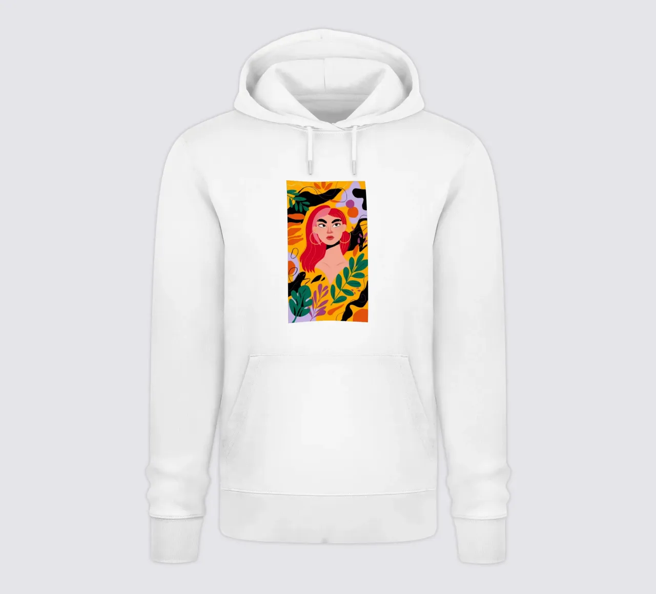 Ruby Haired Muse hoodie by Paez Harmony