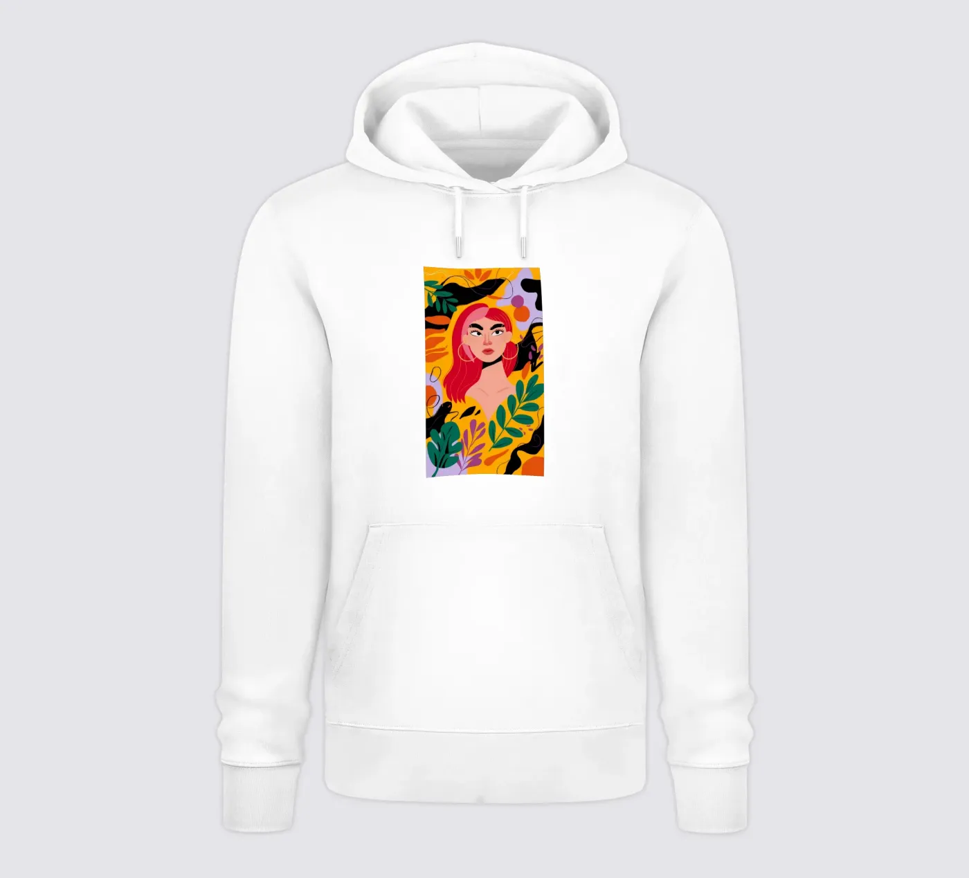 Ruby Haired Muse hoodie by Paez Harmony