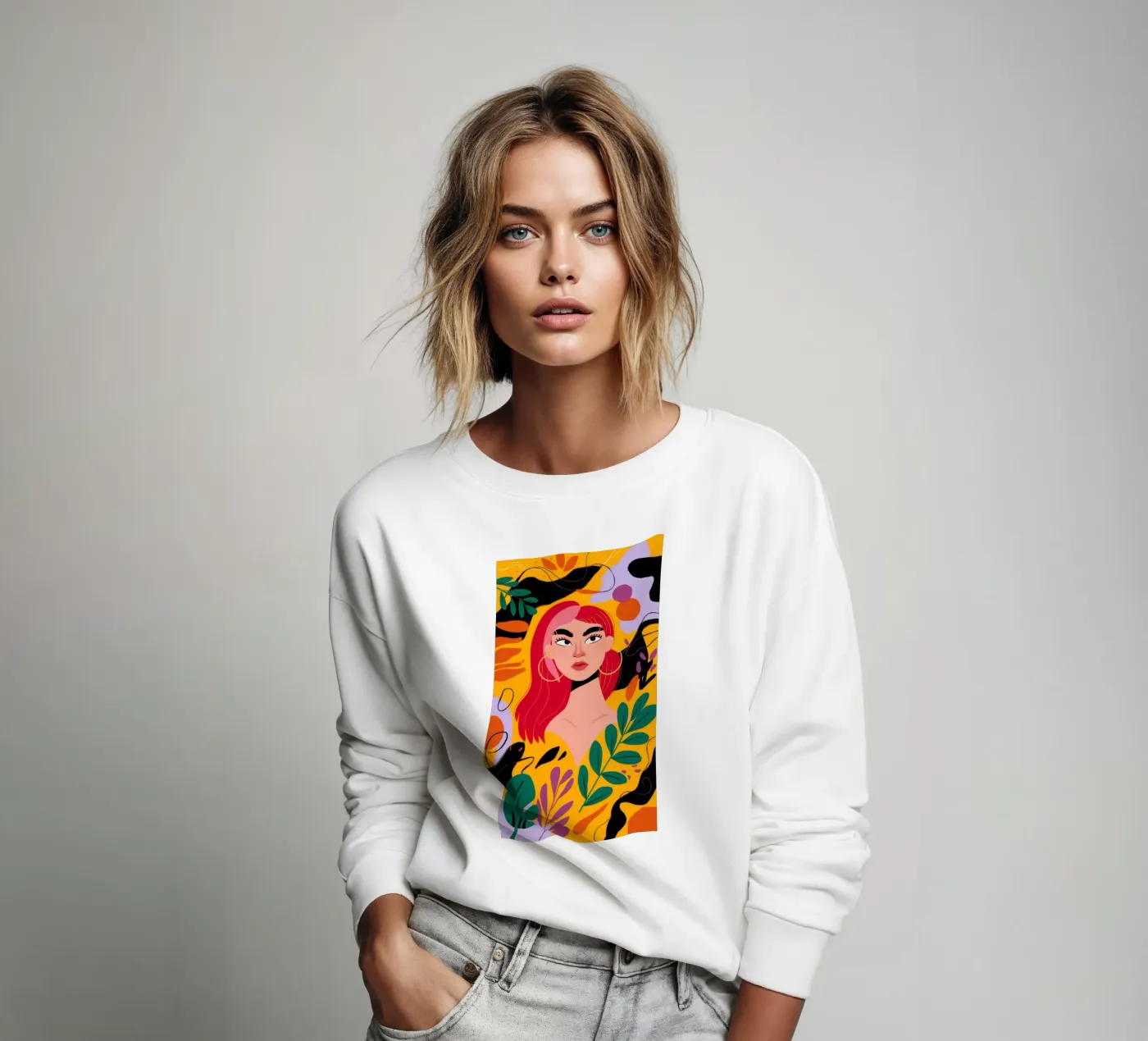 Ruby Haired Muse Sweatshirt von Paez Harmony
