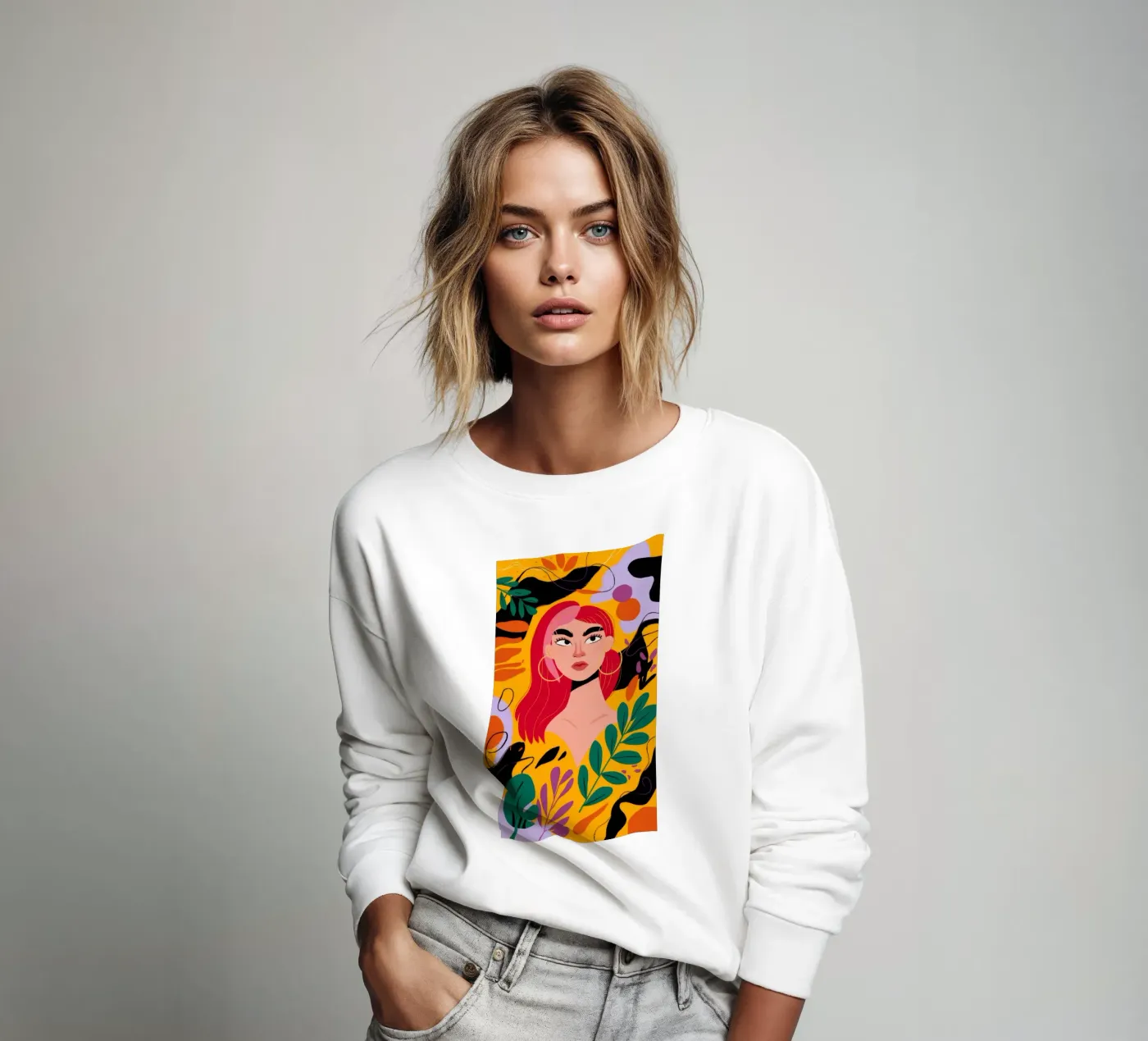 Ruby Haired Muse Sweatshirt von Paez Harmony