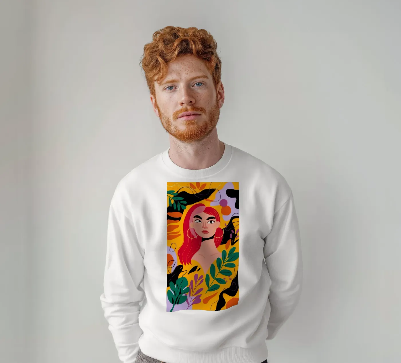 Ruby Haired Muse Sweatshirt von Paez Harmony