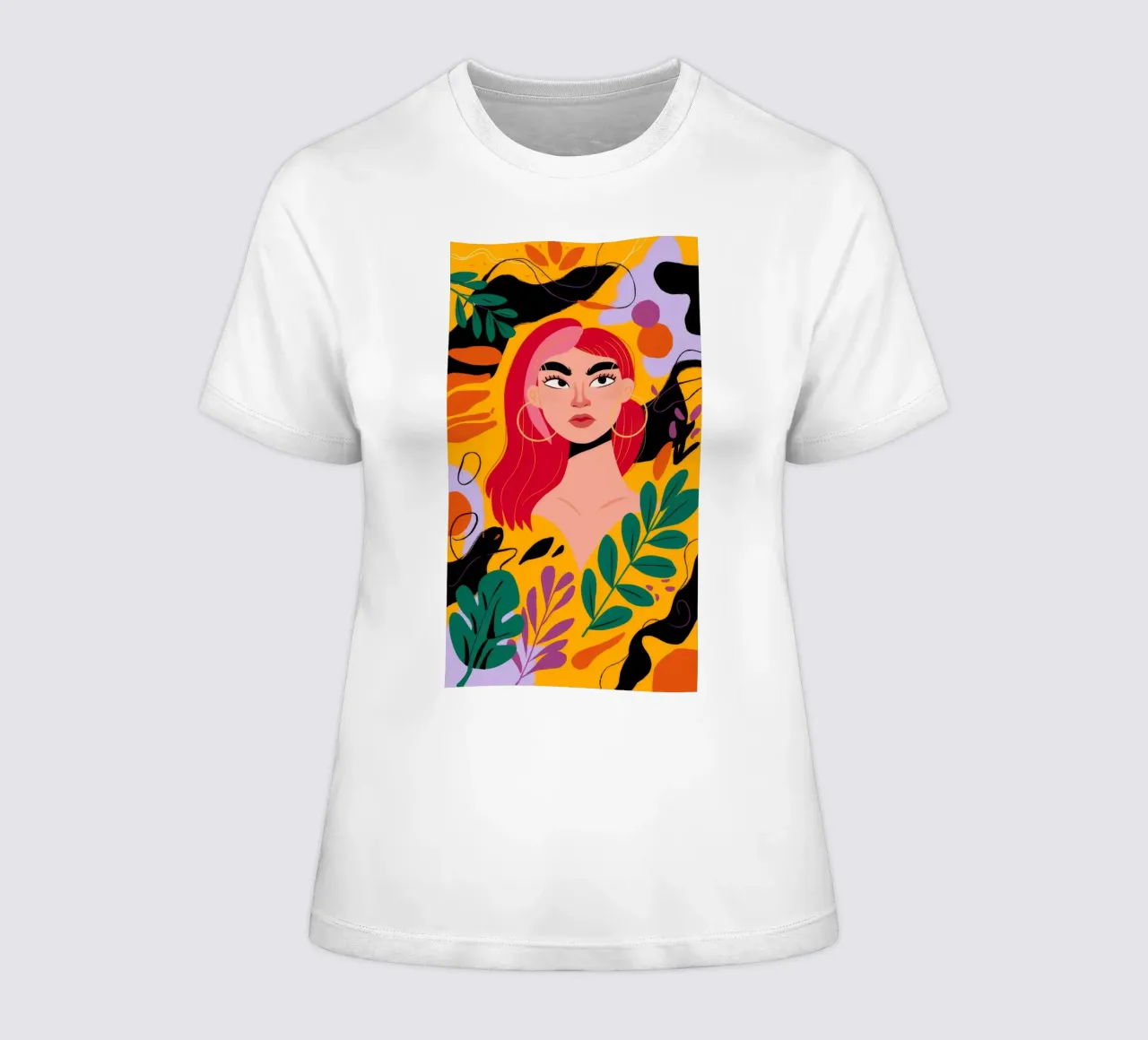 Musa dai capelli di rubino t-shirt da donna da Paez Harmony