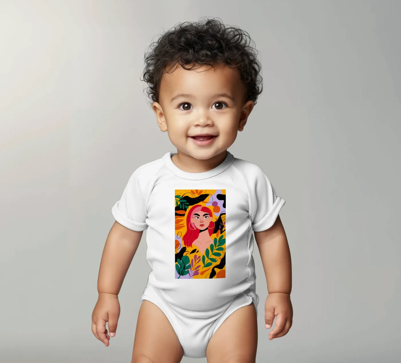 Ruby Haired Muse Kurzarm Babybody von Paez Harmony