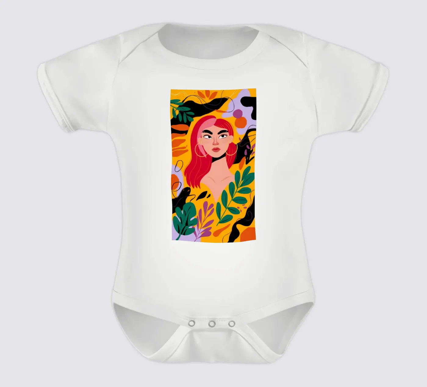 Ruby Haired Muse Kurzarm Babybody von Paez Harmony