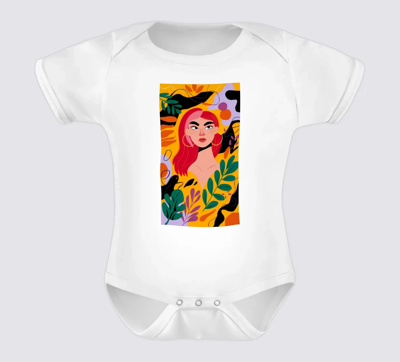 Ruby Haired Muse Kurzarm Babybody von Paez Harmony