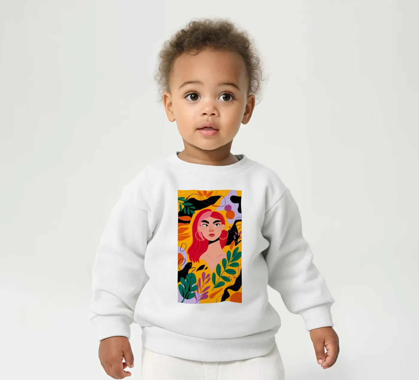 Ruby Haired Muse baby sweatshirt by Paez Harmony