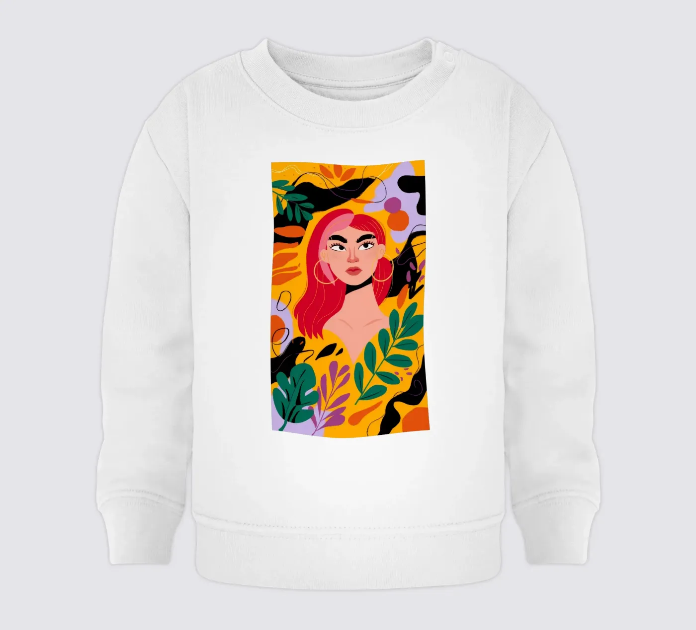 Ruby Haired Muse baby sweatshirt by Paez Harmony