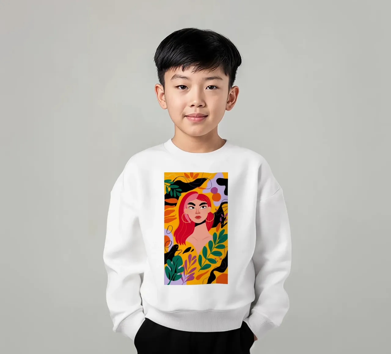 Ruby Haired Muse kinder sweatshirt van Paez Harmony