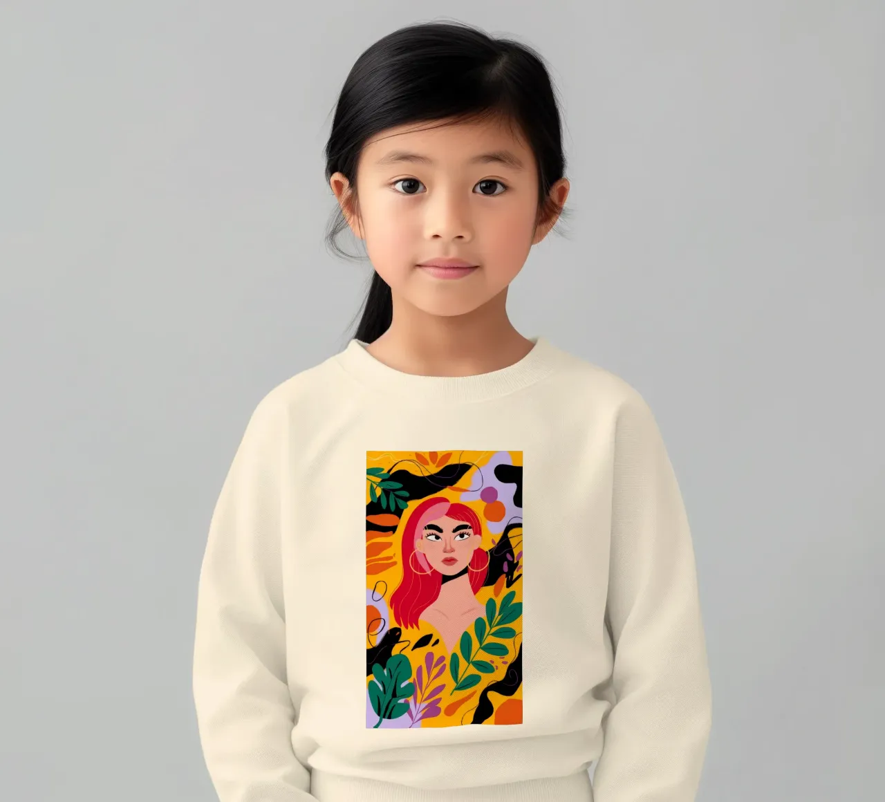 Ruby Haired Muse kinder sweatshirt van Paez Harmony