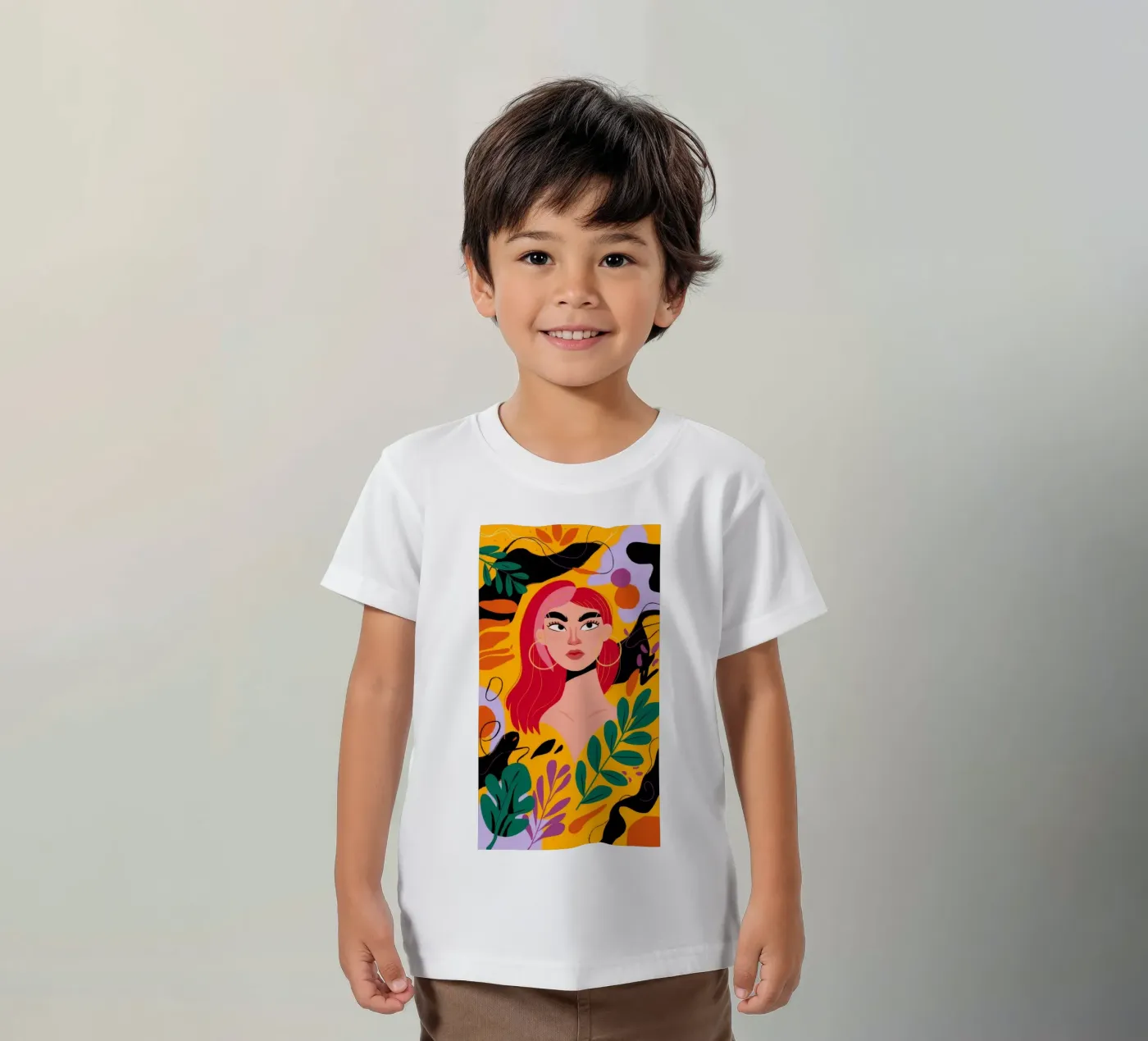 Ruby Haired Muse Kinder T-Shirt von Paez Harmony