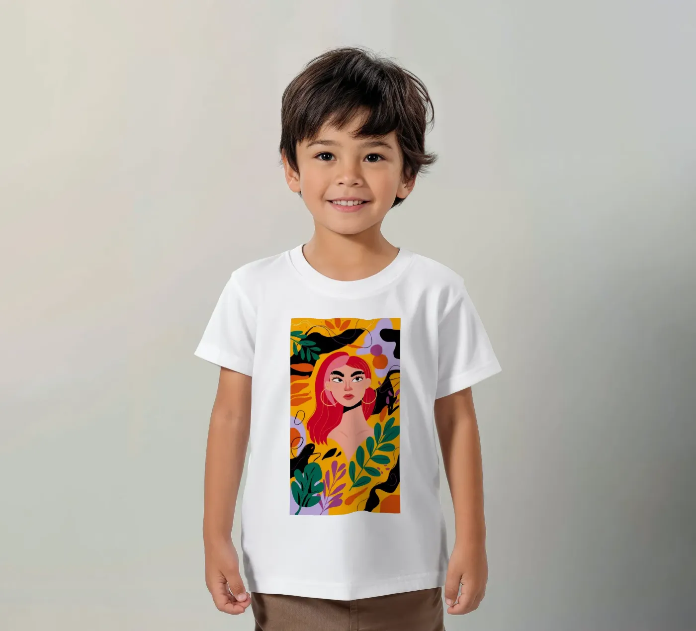 Ruby Haired Muse Kinder T-Shirt von Paez Harmony