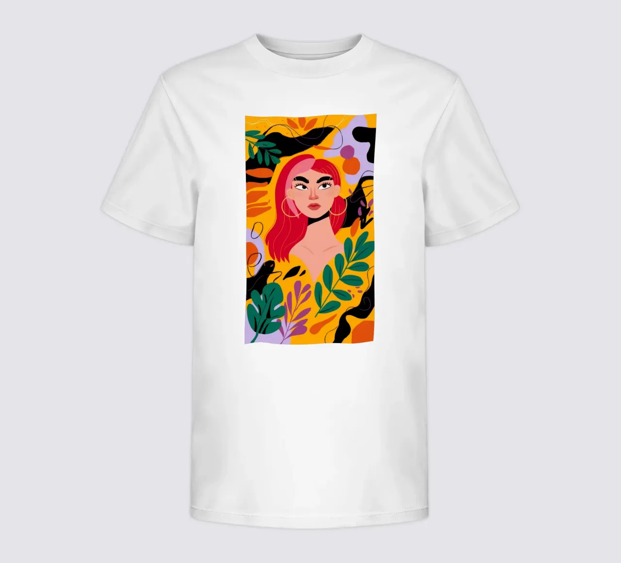 Ruby Haired Muse kids t-shirt by Paez Harmony