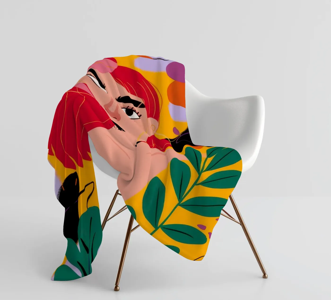 Ruby Haired Muse Fleecedecke von Paez Harmony