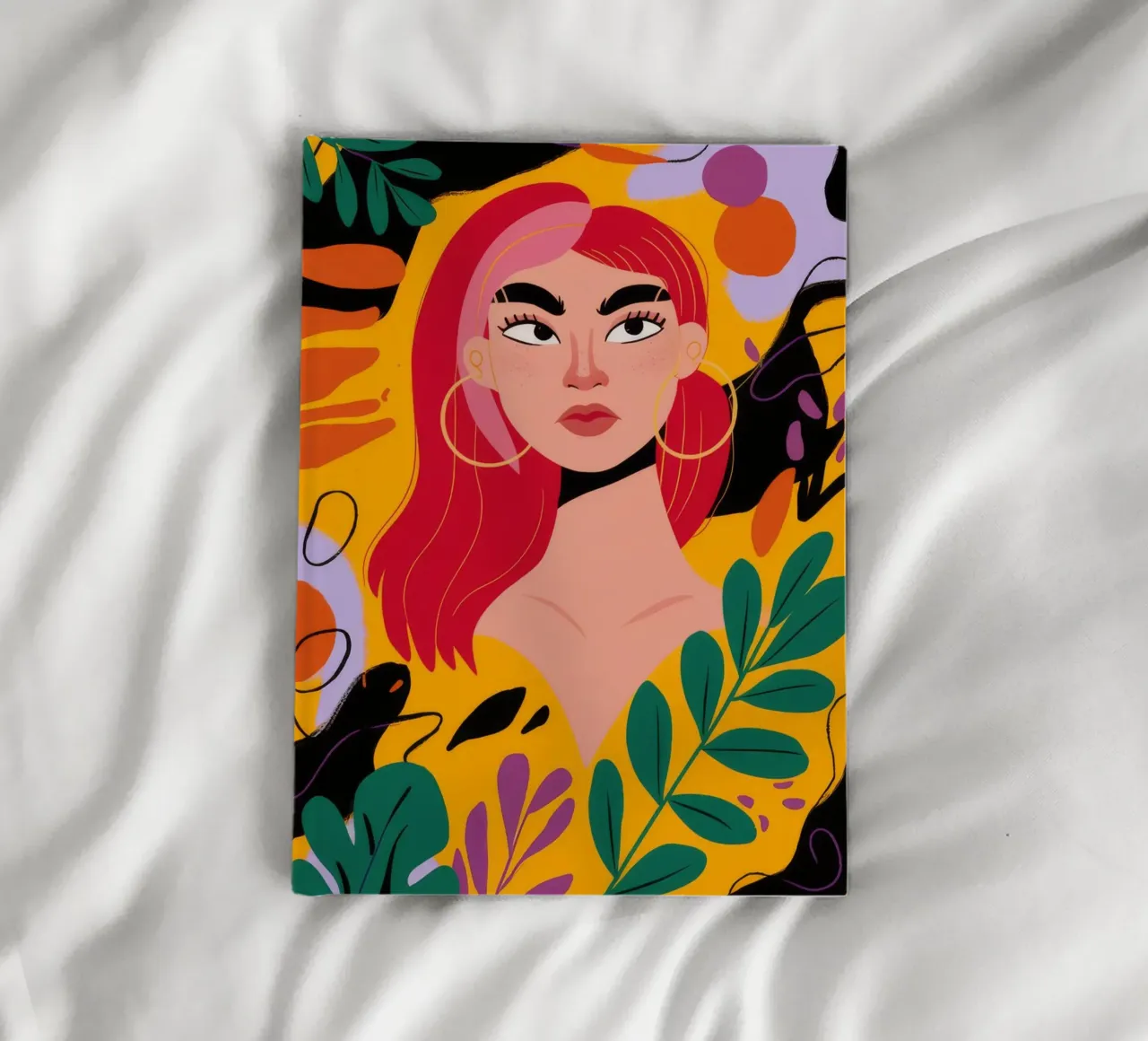 Ruby Haired Muse notebook by Paez Harmony