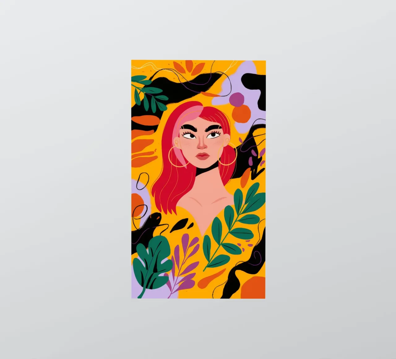 Ruby Haired Muse sticker by Paez Harmony