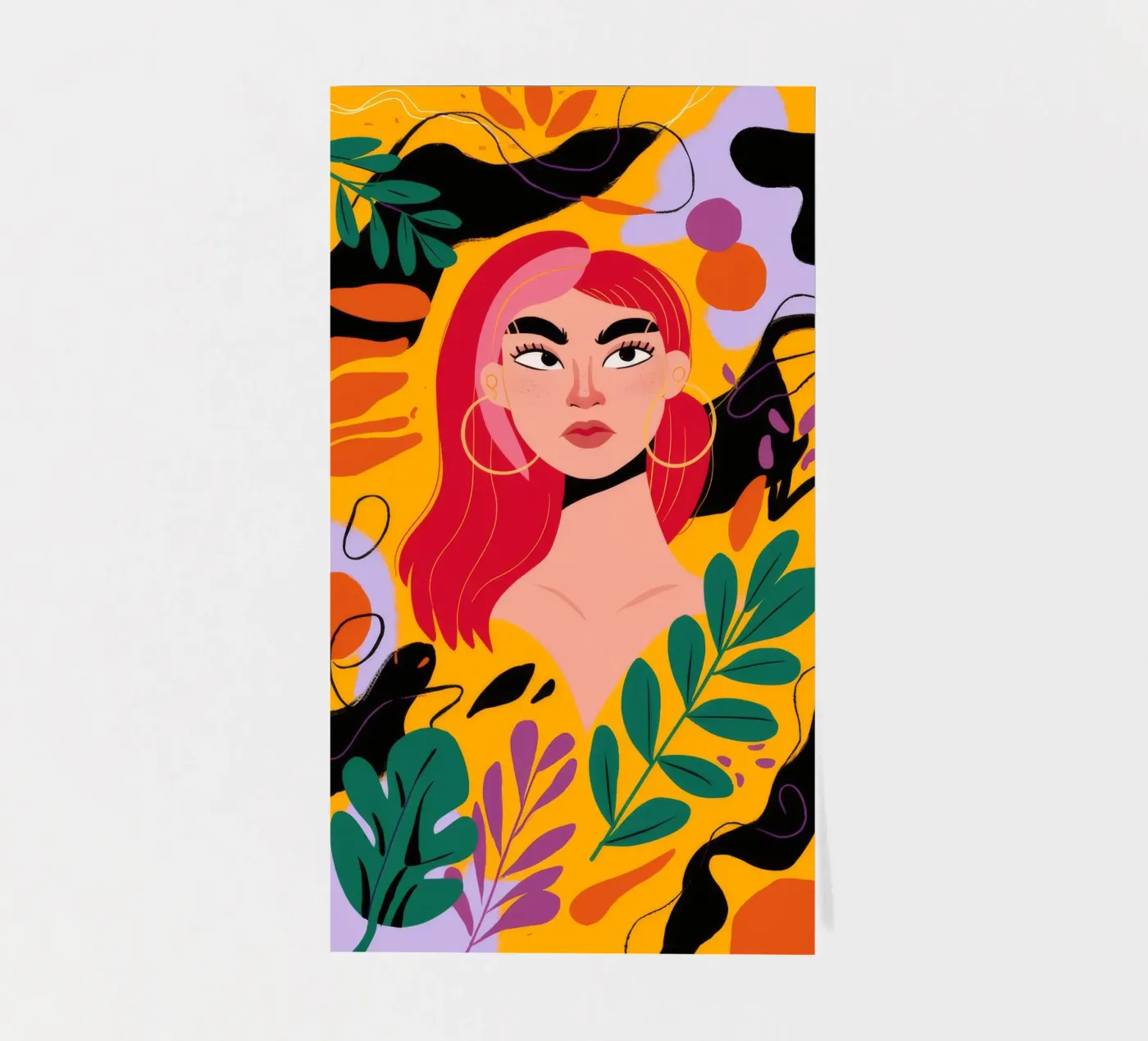 Robijnharige Muze stickervel van Paez Harmony