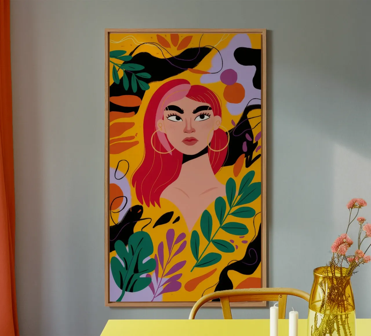 Ruby Haired Muse forex plate by Paez Harmony