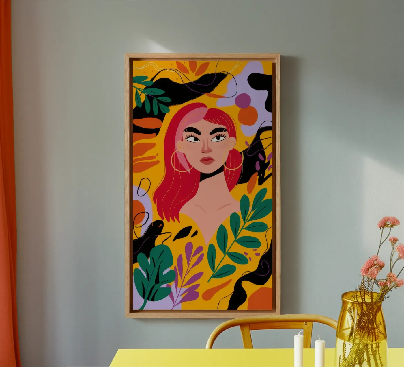 Rubinhaarige Muse Leinwand von Paez Harmony