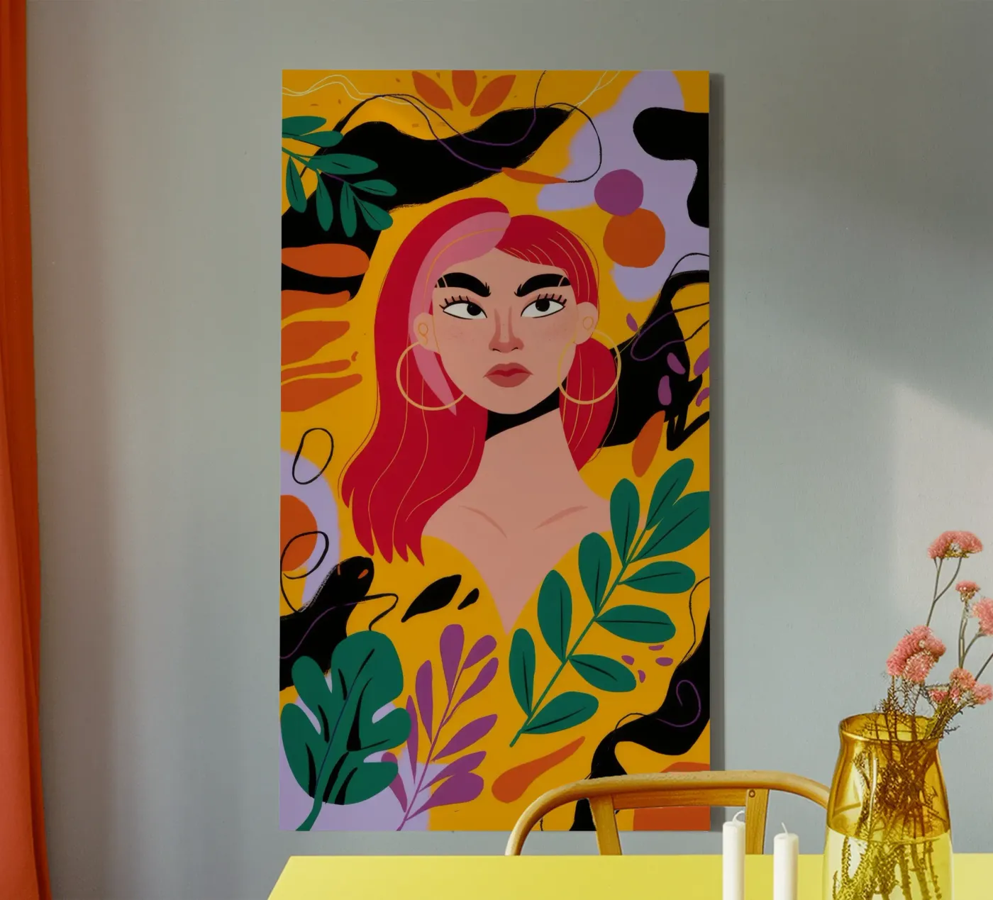 Rubinhaarige Muse Leinwand von Paez Harmony