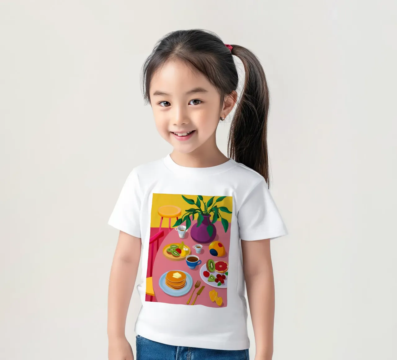 Pfannkuchen-Frühstücksaufstrich Kinder T-Shirt von Paez Harmony