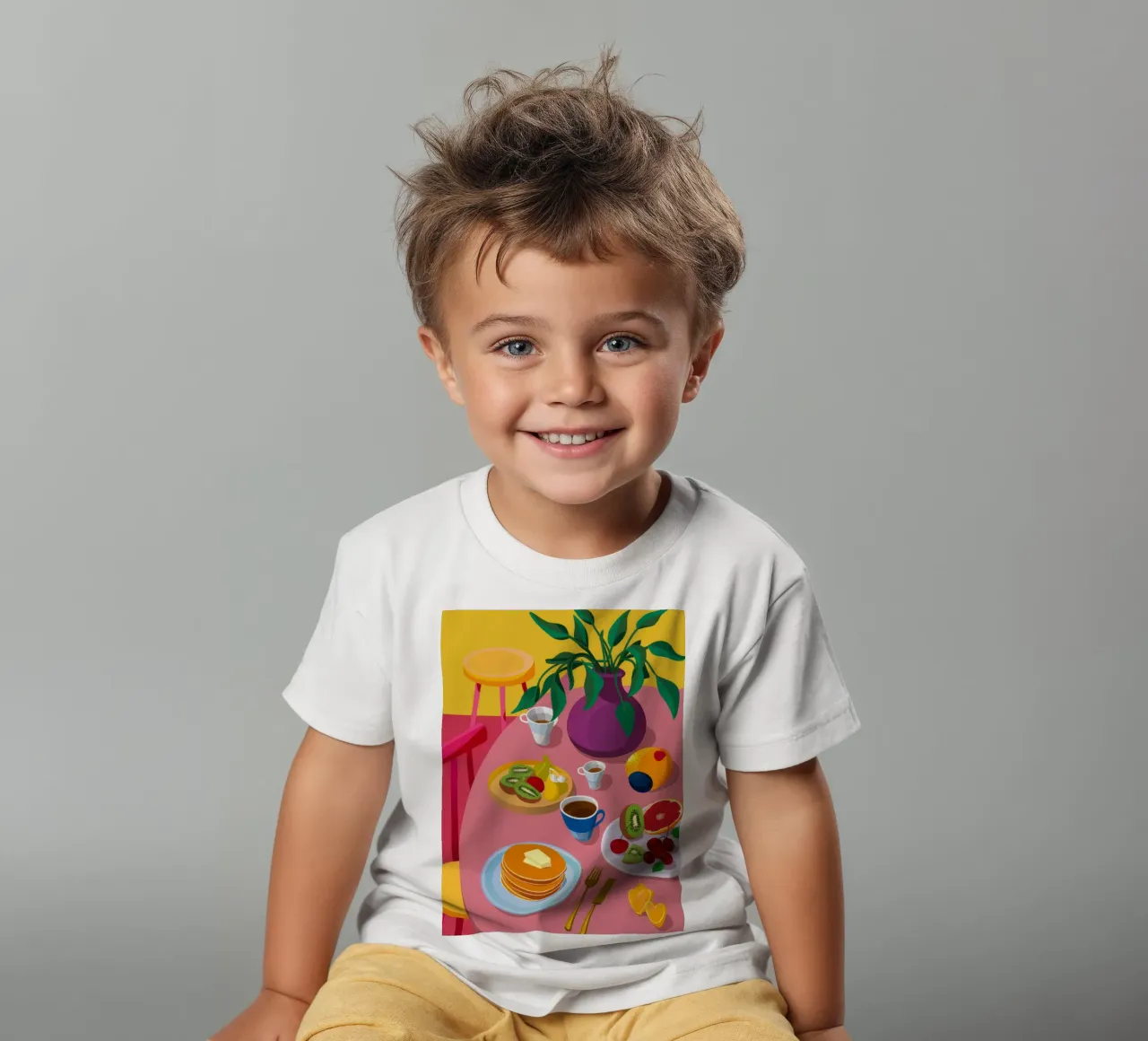 Pfannkuchen-Frühstücksaufstrich Kinder T-Shirt von Paez Harmony