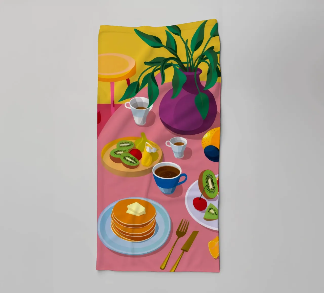Pancake Breakfast Spread towel by Paez Harmony