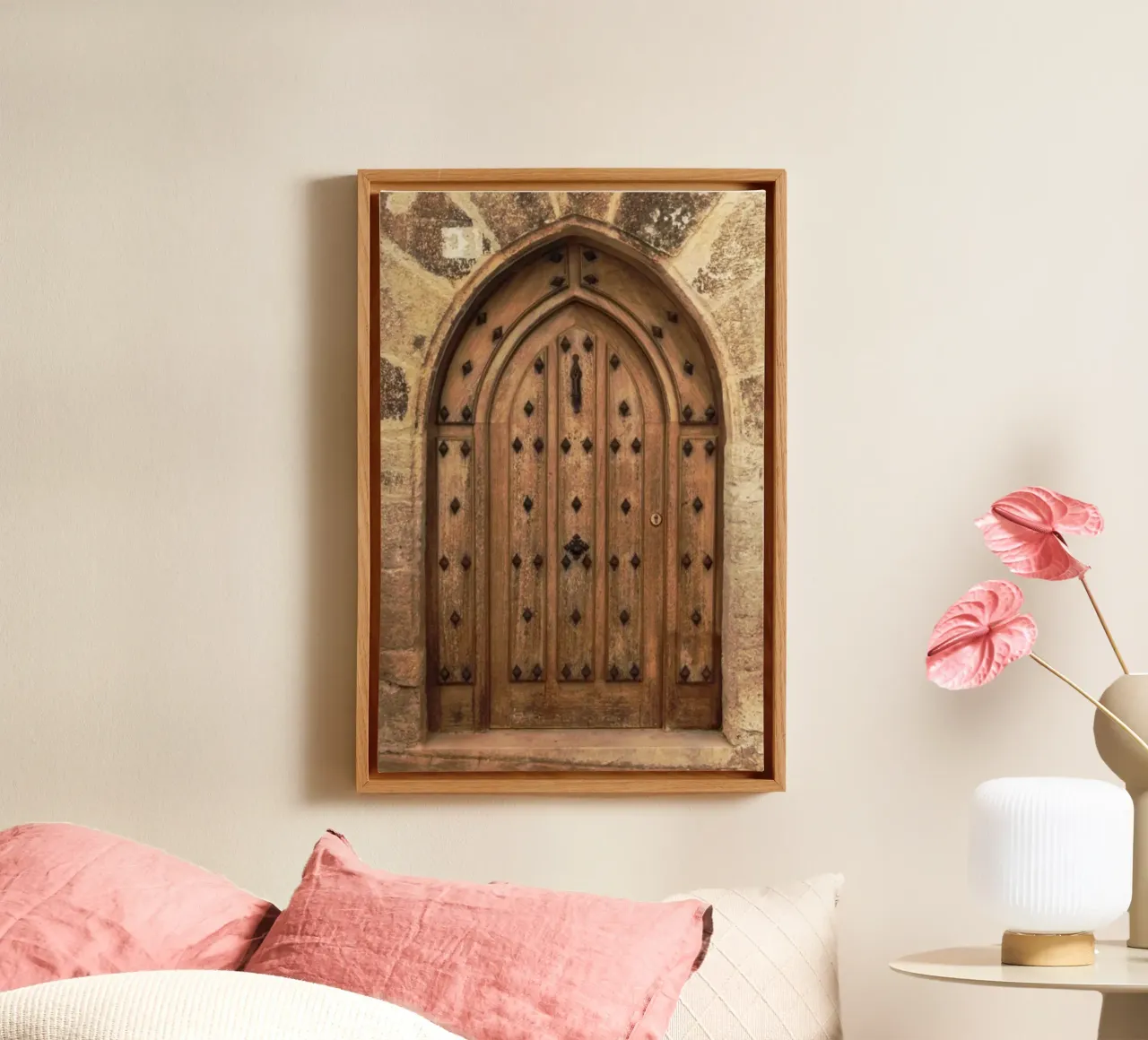 Fotografia di una vecchia porta di legno tela con Cornice a cassetta da rapunsell