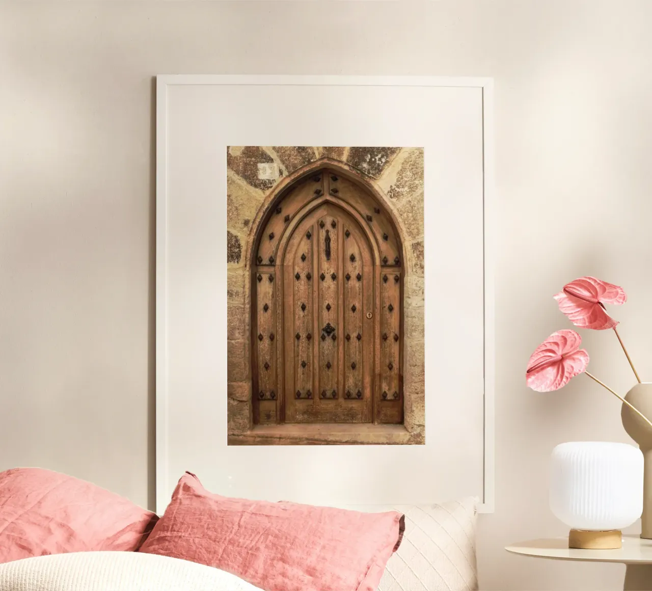 Fotografia di una vecchia porta di legno poster da rapunsell