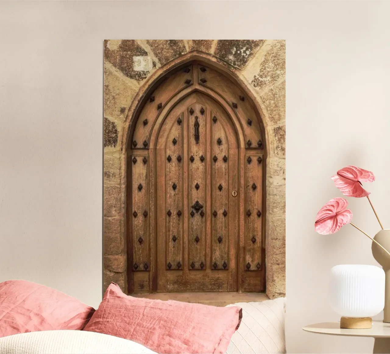 Fotografia di una vecchia porta di legno poster da rapunsell