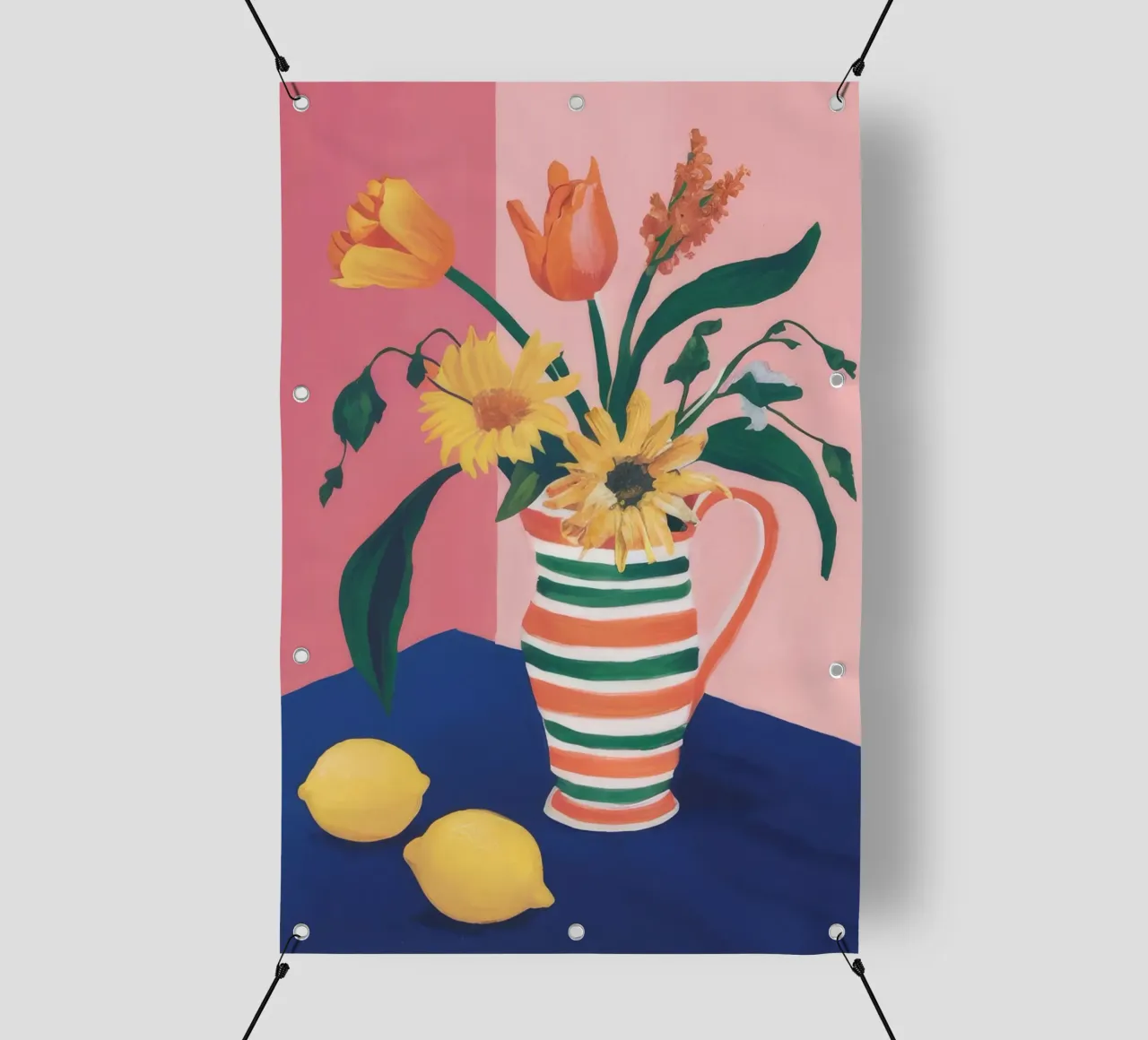 Fiori di gioia a pois telo in pvc da Grande Serene