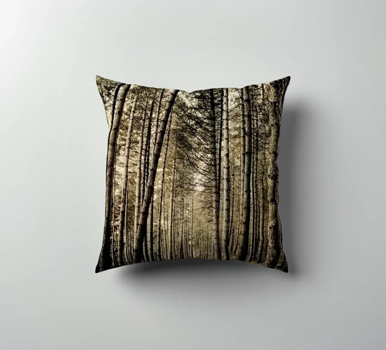 Pine Forest Photography decorative cushion by rapunsell