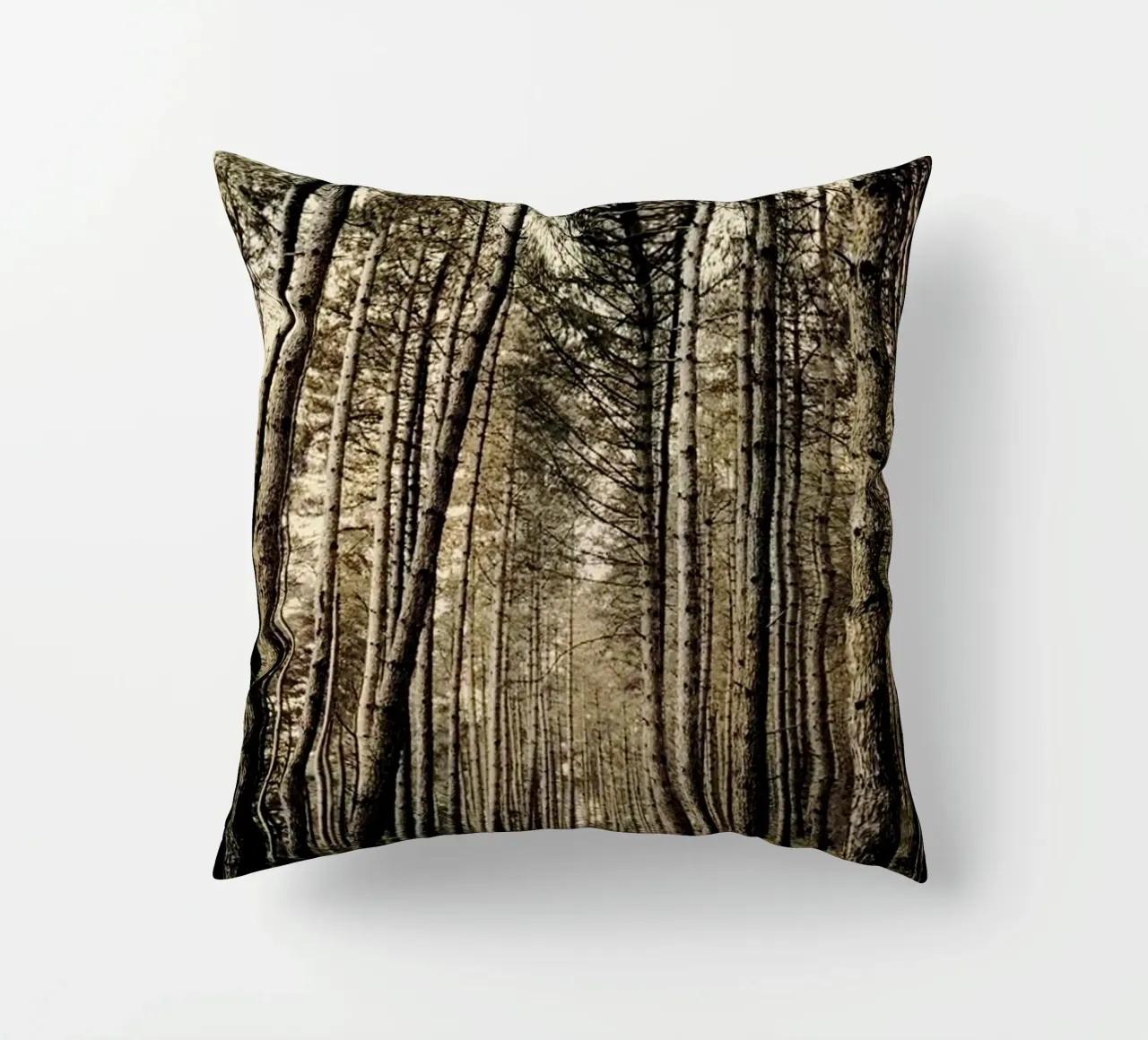Pine Forest Photography decorative cushion by rapunsell