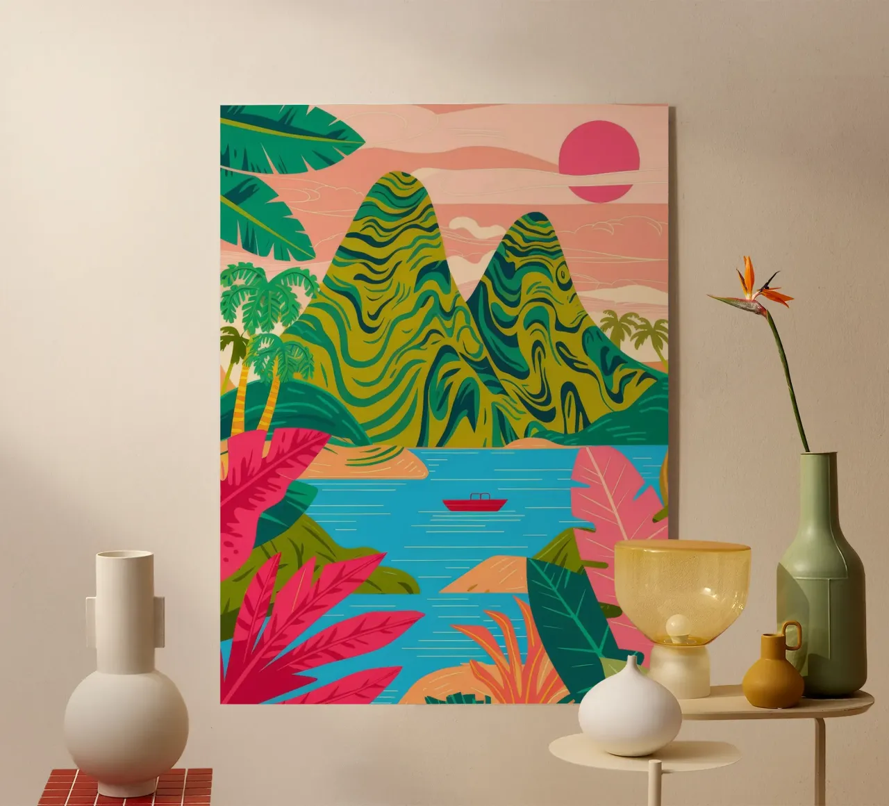 Lago Sunset Mountain plexiglass da Paez Harmony