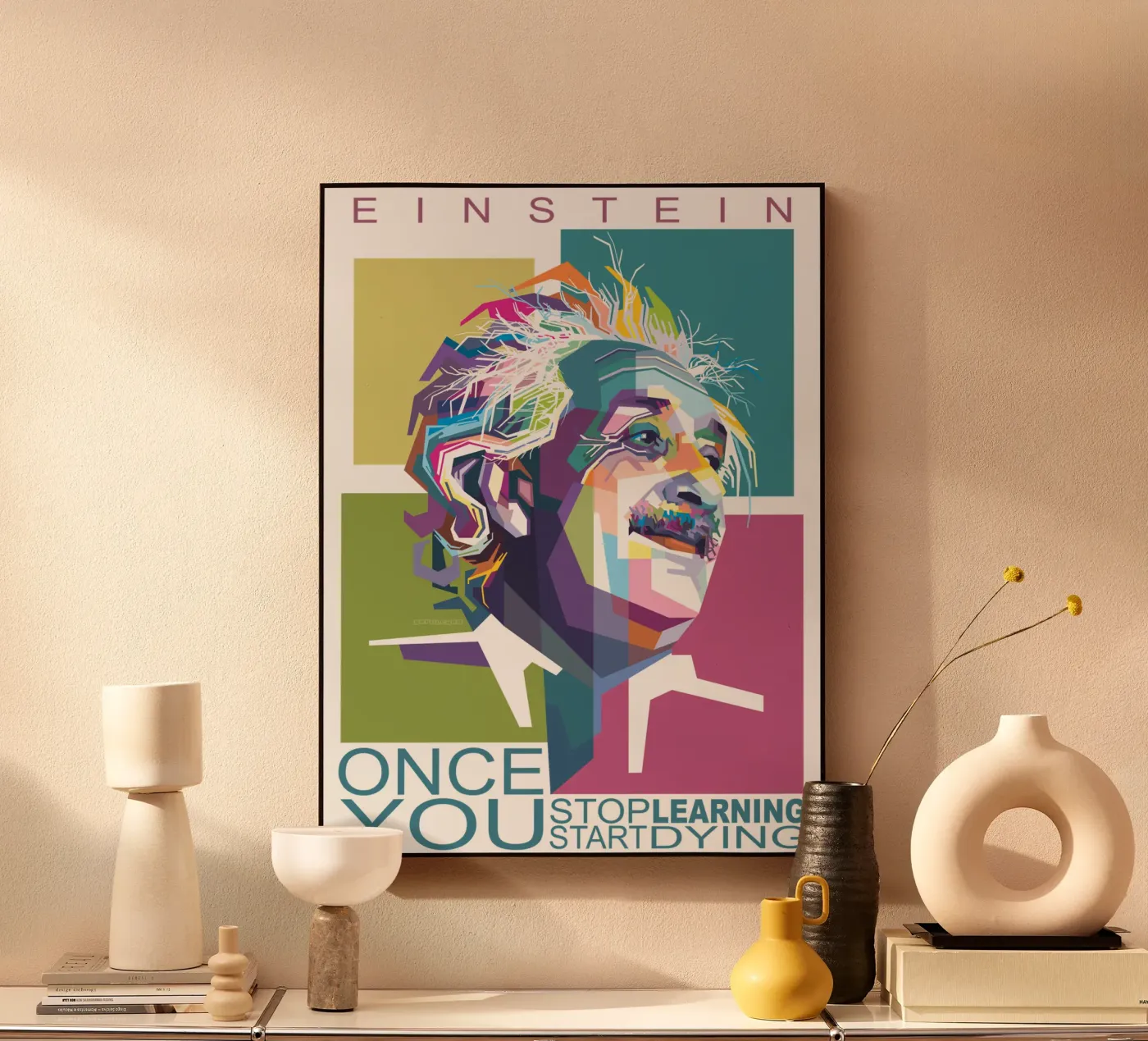 Einstein Quotes Acryl-Glas von Alkahfsmart