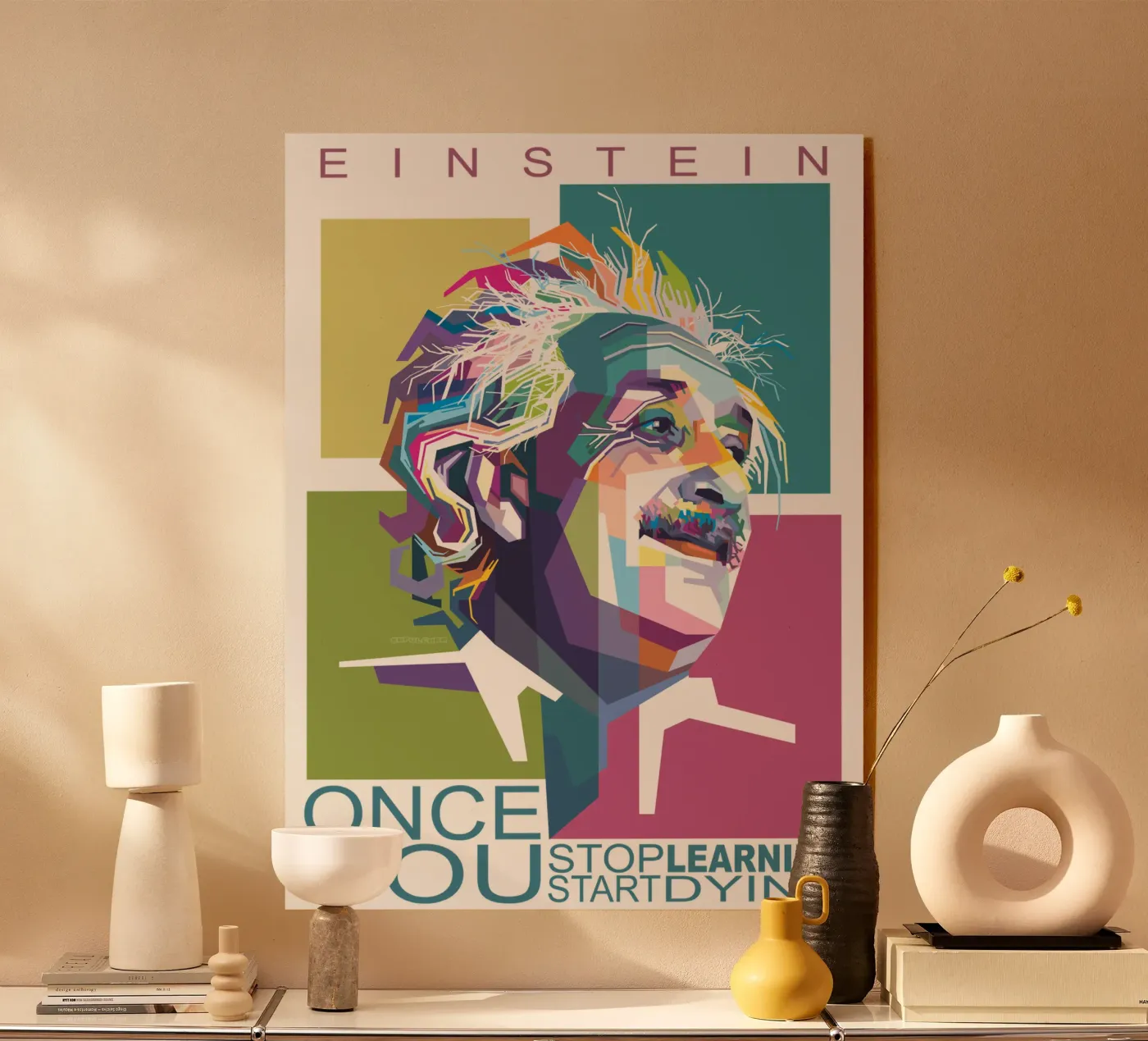 Einstein Quotes Acryl-Glas von Alkahfsmart