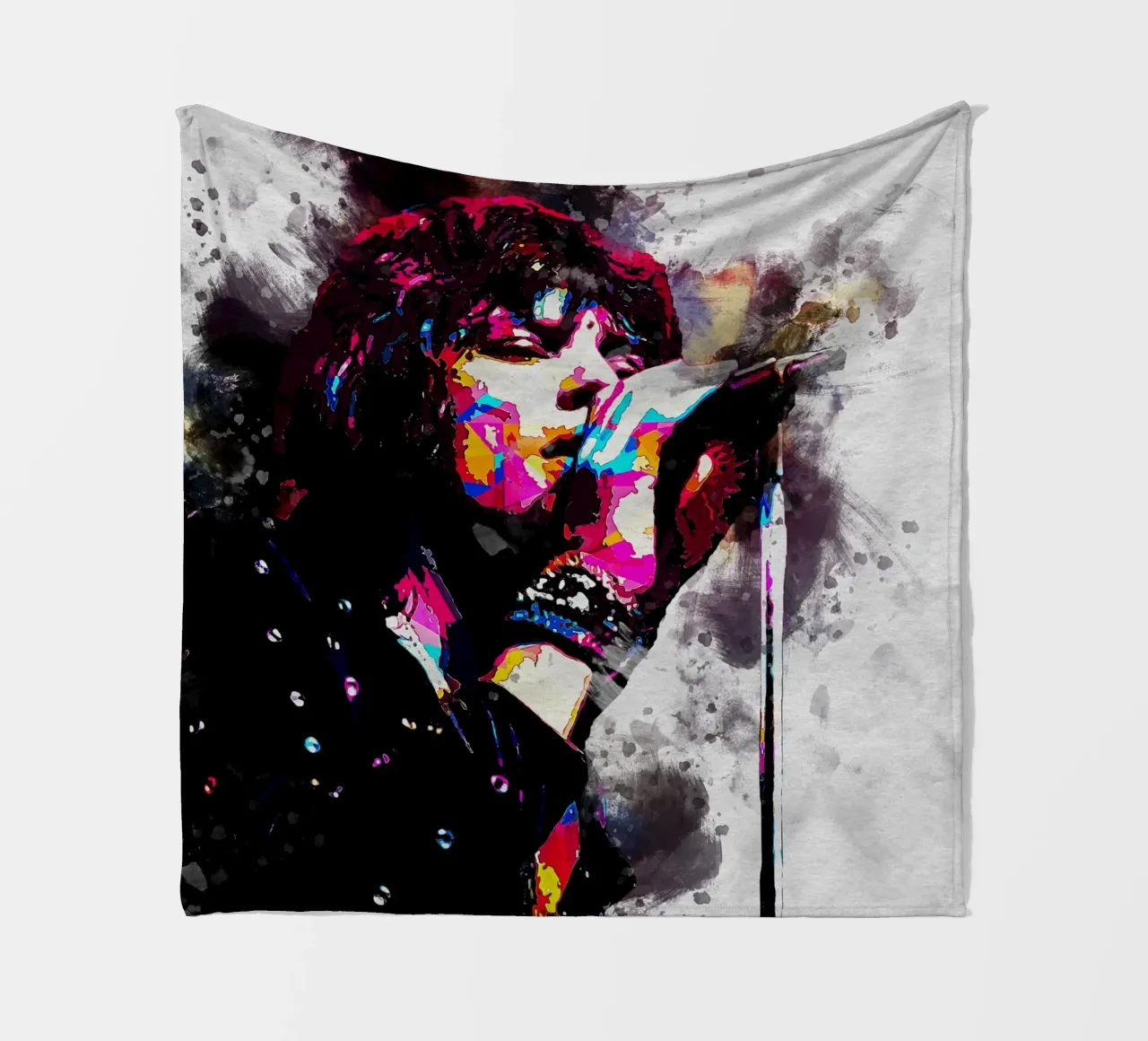 Mick Jagger WPAP SMUDGE coperta in pile da neonartroom