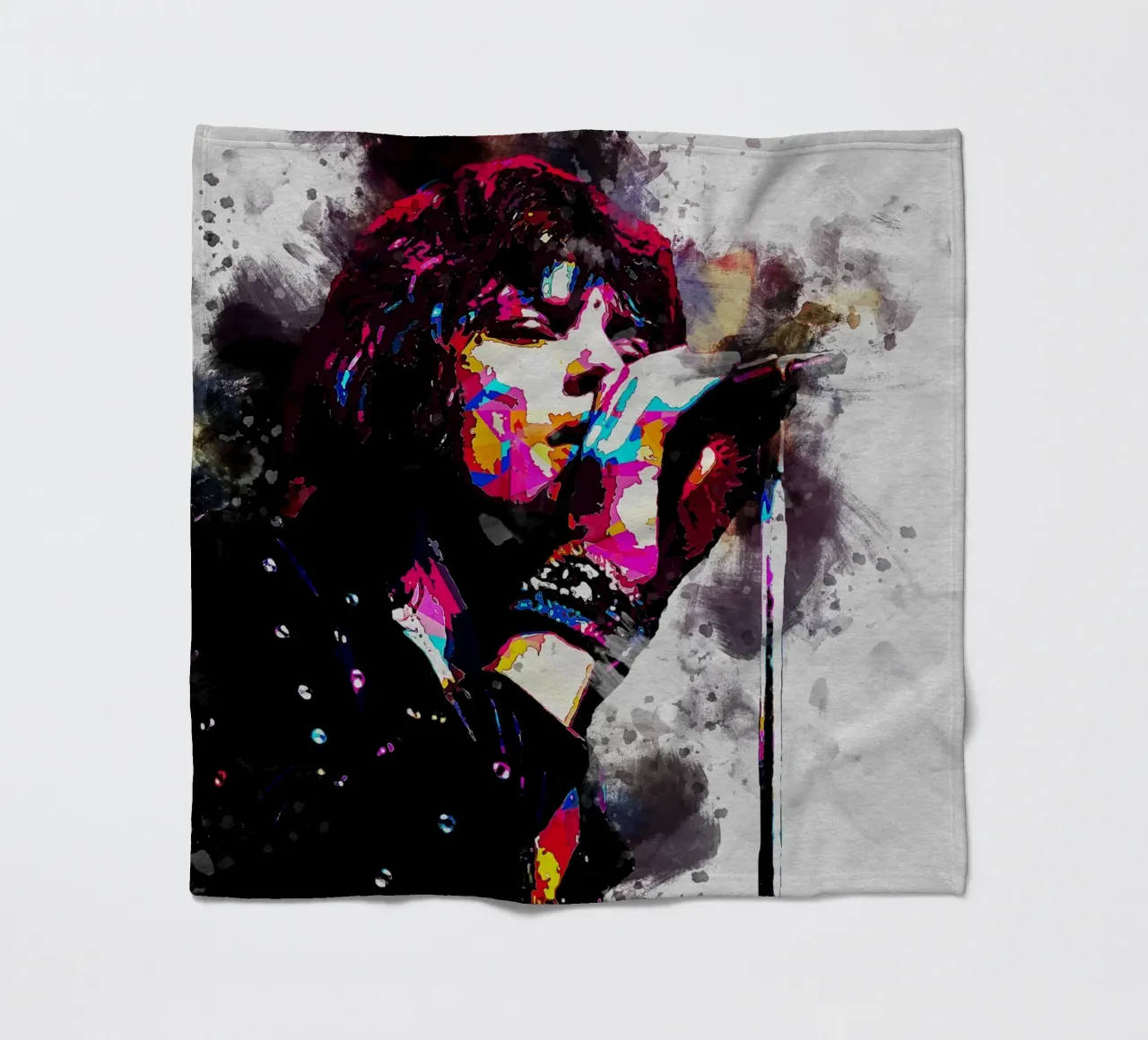 Mick Jagger WPAP SMUDGE coperta in pile da neonartroom