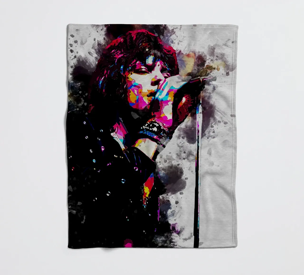 Mick Jagger WPAP SMUDGE coperta in pile da neonartroom