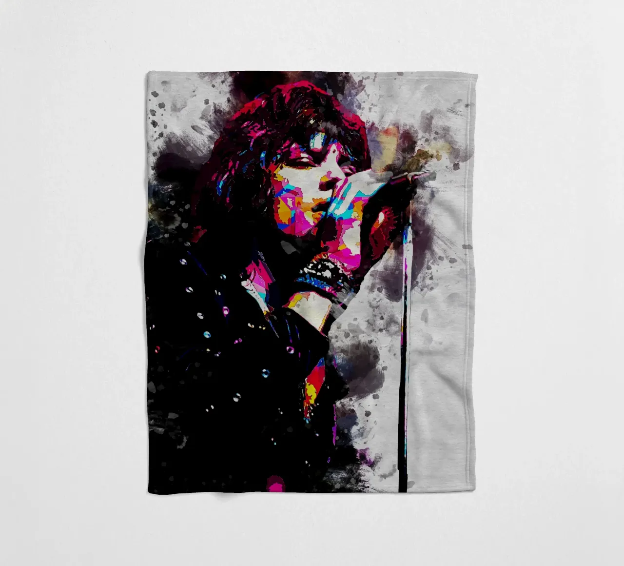 Mick Jagger WPAP SMUDGE coperta in pile da neonartroom