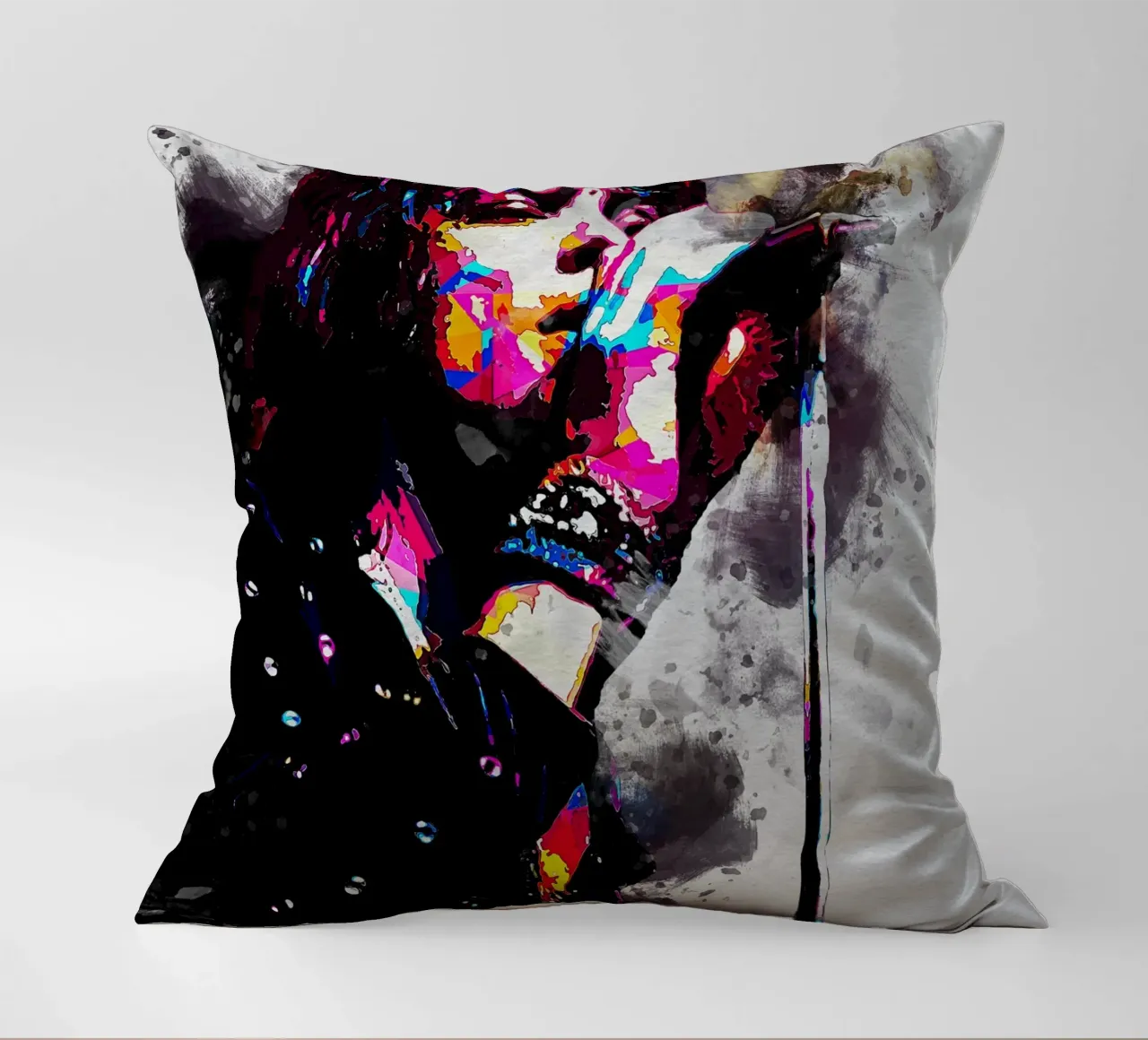 Mick Jagger WPAP SMUDGE cuscino da neonartroom