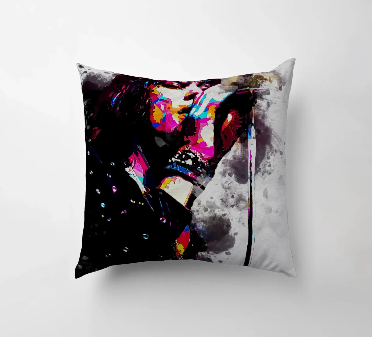 Mick Jagger WPAP SMUDGE cuscino da neonartroom