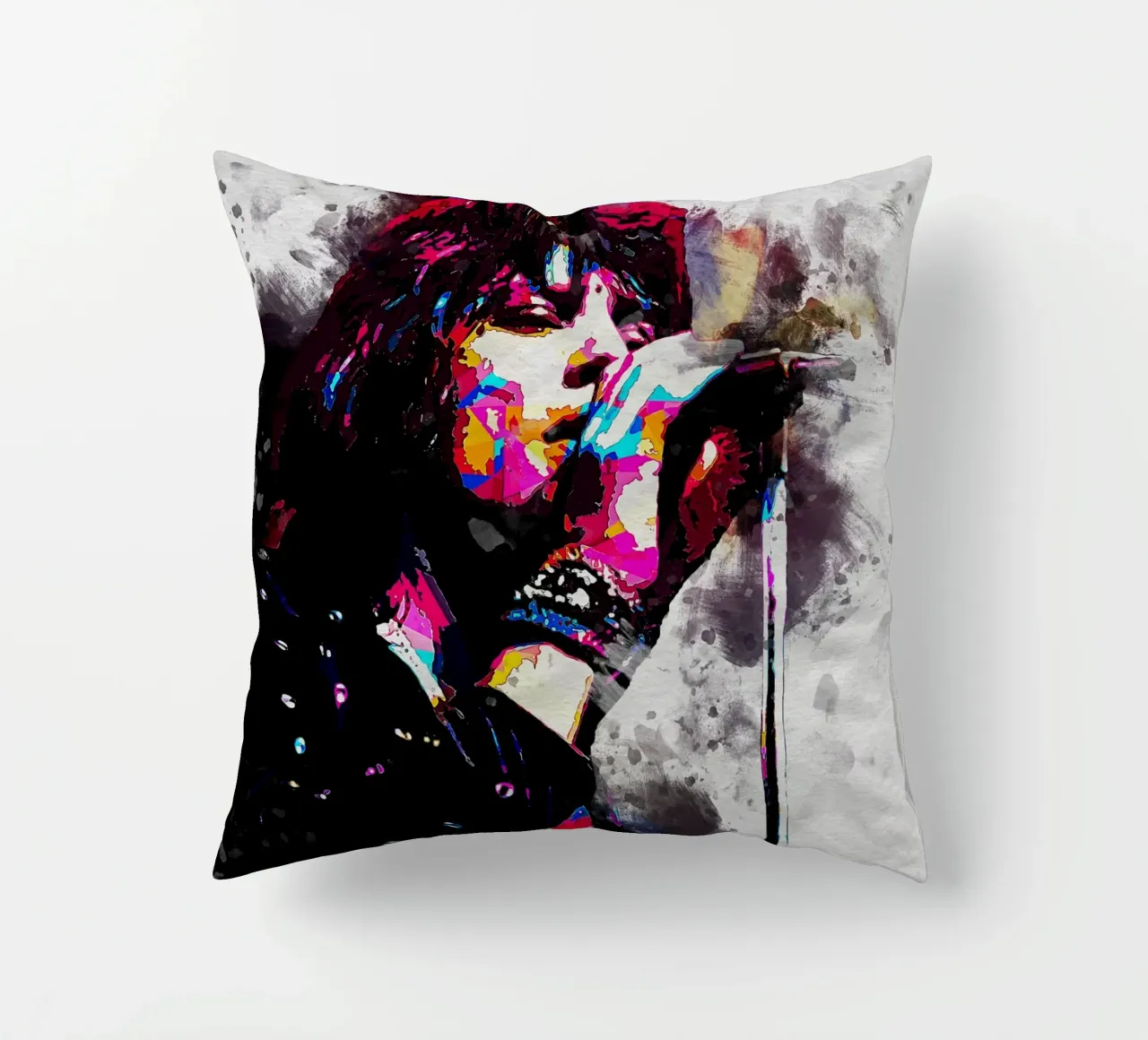 Mick Jagger WPAP SMUDGE cuscino da neonartroom