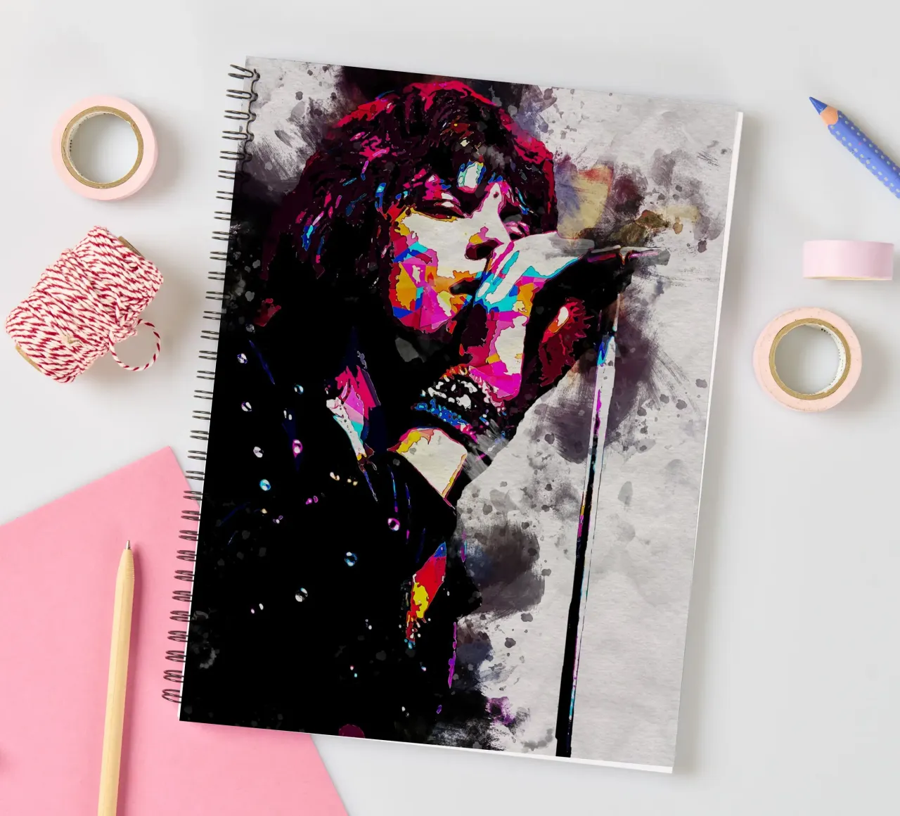 Mick Jagger WPAP SMUDGE diario ad anelli da neonartroom